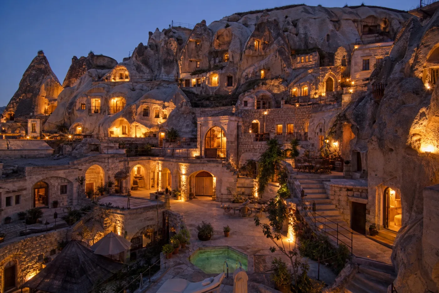 Spa y bienestar en hotel cueva de Capadocia