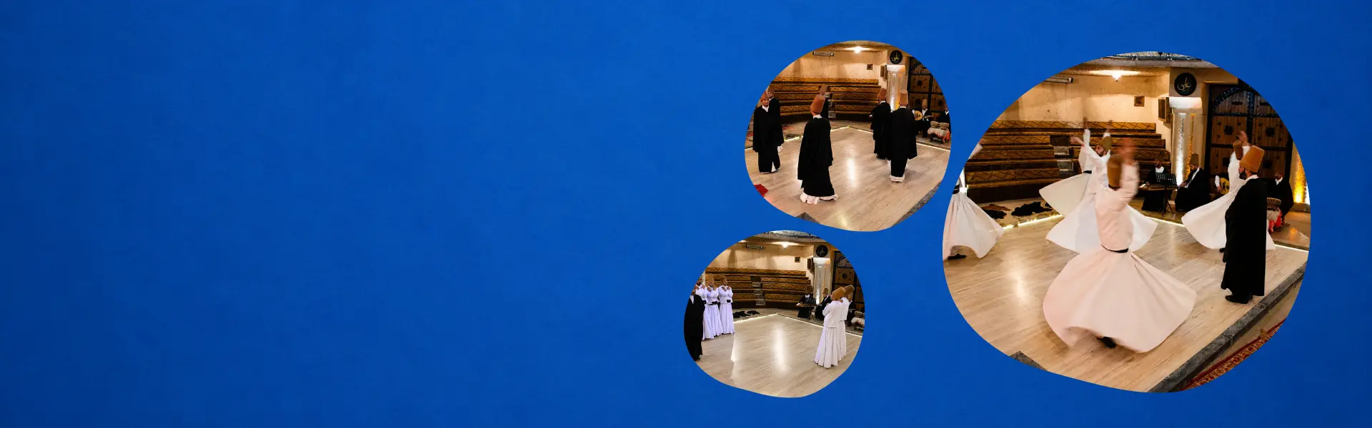 Whirling dervishes performing a traditional ceremony